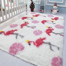 Carpets Cute Flamingo Rug Kids Play Mat Sofa Living Room Bedroom Headboard Balcony Area Rugs Modern Home Decor Stitch Carpet Floor Mats