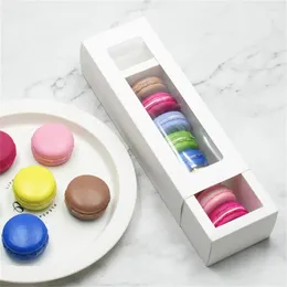 Gift Wrap 10Pcs Useful Macaron Boxes Eco-friendly Easy To Assemble Portable Window Design Pastry