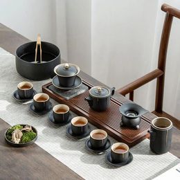 Teaware Sets Charms Tea Set Tray Aesthetic Porcelain Ceramic Pot And Cup Portable Gift Box Tetera Porcelana BG50TS
