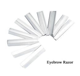 Whole 10pcslot Eyebrow Razor Stainless Steel Microblading Brow Shaving Trimmers Make Up Tools Shopping1081747