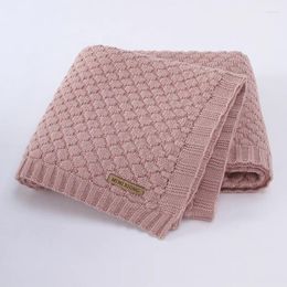 Blankets Winter Warm Baby Knitted 100 80cm Born Boys Girls Autumn Stroller Bedding Swaddle Wrap Cradle Quilts Dual-Use Covers