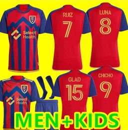 2024 2025 Real Mens Soccer Jerseys Salt KREILACH WOOD RUIZ MERAM CORDOVA GLAD MACMATH HERRERA Lake Home Football Shirt Adult Short Sleeve Uniform