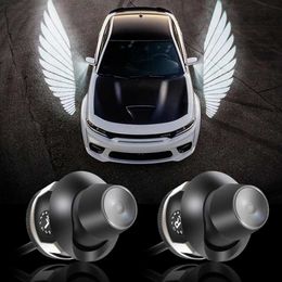 Decorative Lights Car Welcome Lights Angel Wings LED Rearview Mirror Ambient Lamps Dynamic Projection Lamp Universal Auto Decoration Accessories T240509