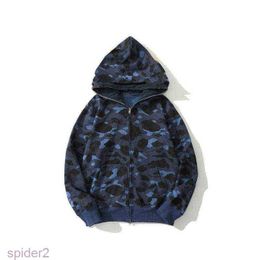 Hoodie Jaw Camo Full Zipper Bathing Sweats Coat Black Blue Jacket New 3xl 2FMJ