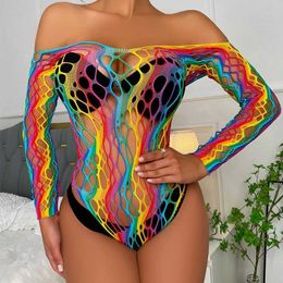 Sexy Set Womens Beach Casual Sexy Coloured Mesh Shirt Transparent Tight Mesh Stockings Set Tight Fitting Clothing Ropa De Playa T240513