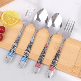 Baking Tools Spoon And Fork Flatware Set Cutlery Sets Stainless Steel Restaurant Dinnerware Tableware