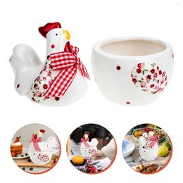 Storage Bottles Christmas Kitchen Gifts Spice Jar Ceramic Containerss Accessories Container Salt Lid Reusable Condiment
