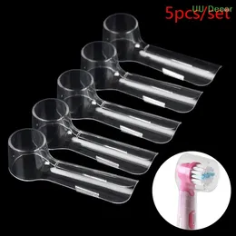 Storage Bottles 5pcs/set Travel Oral Electric Toothbrush Head Dustproof Cover Case Cap Plastic Clear Protective Box Tooth Brush Outer Sleeve