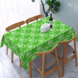 Table Cloth Lucky Green Shamrock Tablecloth St Patricks Day Printed Protector Cover Polyester Banquet Wholesale Decorative