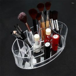 Storage Boxes Durable Brush Box Oval Dressing Table Organiser Bathroom Smooth Makeup Bucket Cosmetic