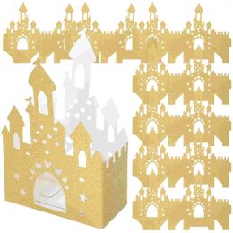 Gift Wrap Hollow Castle Shaped Lovely Glitter Paper Candy Packing Boxes Small Party Treat Grad