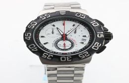 2020 Sell Men Sports Watches 40mm Size White Face Stainless Steel Strap Watch Watches1513707