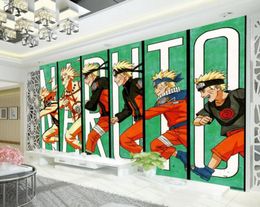 Naruto Wallpaper Japanese anime 3D wall Mural Kid039s Boys Bedroom TV Background Custom Cartoon Wallpaper Livingroom Large wall5226143