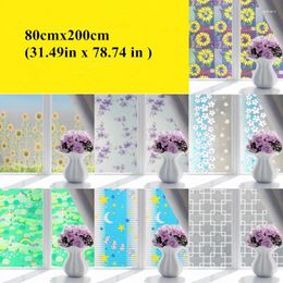 Window Stickers 80cmx200cm Various Frosted Cellophane Paper Sticker Thick Opaque Bathroom Waterproof