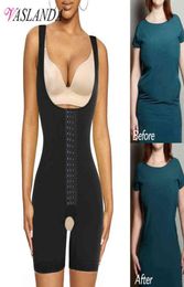 Women Shapewear Tummy Control Bodysuit Fajas Colombianas Full Body Shaper Slimming Underwear Mid Thigh Slimmer Waist Cincher3926430