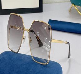 New fashion design woman sunglasses 0817 metal full frame irregular lens spring leg trend and generous shape uv400 protective eyew3166234