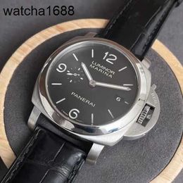 Business Wrist Watch Panerai Submersible Series Bronze Watch Stainless Steel Swiss Watch Men's Fashion Casual Watch 44mm Diameter Black Belt PAM00312