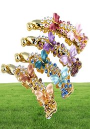 Imixlot Girl Banana Clip Crystal Rhinestone Butterfly Barrettes Hairpins Hair Clips Women Hair Accessories2512379