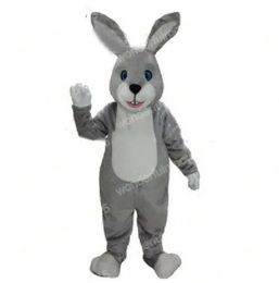 2024 Performance Grey Rabbit Mascot Costumes Cartoon Carnival Hallowen Performance Unisex Fancy Games Outfit Outdoor Advertising Outfit Suit