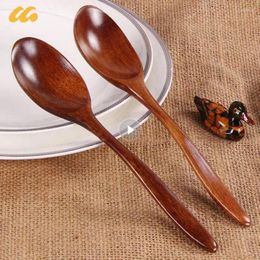Spoons 1pcs 18cm Natural Wood Environmental Creative Soup Tableware Cooking Honey Coffee Spoon Kitchen Supplies Tools