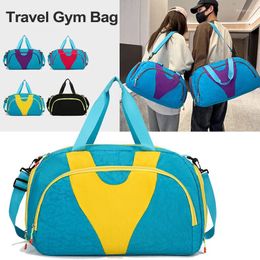 Outdoor Bags Women Gym Bag Sports Handbag Large Capacity Dry Wet Shoe Pocket Shoulder Crossbody Swimming Fitness Yoga Travel Duffel Training