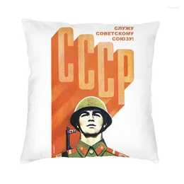 Pillow Nordic USSR Soviet Union Soldier Cover For Sofa Velvet CCCP Communism Throw Case Living Room Decoration