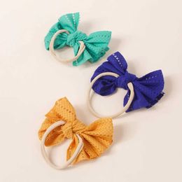 Hair Accessories 3pcs Girls Hollow Bow Headband Toddler Soft Stretch Nylon Hairband Baby Photograph Cute Hair Accessories