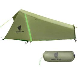 Tents and Shelters Ultralight Camping Tent Rainproof Single 210x100cm Mini Tunnel TentQ240511