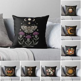 Pillow Cover Black For Living Room Sofa 18x18 Decoration Case Christmas Home Decor