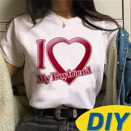 i Love My Boyfriend Custom Personalized t shirt women funny harajuku tshirt girl y2k clothes 240514