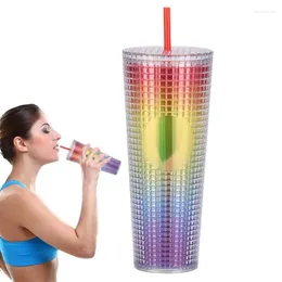Mugs Water Bottle With Straw Cup Safe 710ml Sippy Travel Multifunctional For Wine Beer Juice