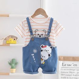 Clothing Sets Summer Baby Girl Clothes Children Boys Short Sleeve T-Shirt Overalls 2Pcs/Set Toddler Casual Costume Kids Tracksuit