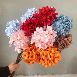 Artificial Silk Pagoda Hydrangea Flowers Artificial-Flower with Stem for Home Wedding Party Table Core Decoration de004