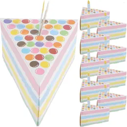 Storage Bottles 10 Pcs Triangular Cake Shape Birthday Party Creative Gift Box Bakery Candy Boxes For Pillow Shaped Cheesecake Favor Wedding