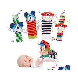 Mobiles Baby Infant Wrist Rattle Socks Toys 0 12 Month Girl Boy Learning Toy Early Educational Development Cute Toddlers Sensory Gifts Otc6I
