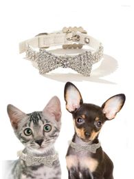 Dog Collars Shiny Diamond Small Collar Schnauzer Yorkshire Terrier Poodle Puppy Accessories Princess Cat Pet Necklace