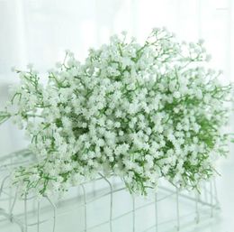 Decorative Flowers 10pcs Artificial PVC Bouquet For Wedding Party Home Holidays Venue Decoration DIY Making