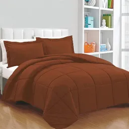 Bedding Sets White Comforter Set (Thicken 2 Pillowcase) Warm 3PC Quilt Winter Adult 220 220cm Duvet Solid