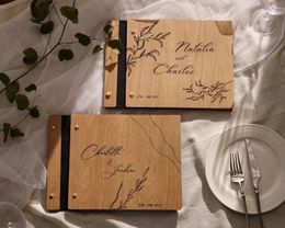 Party Supplies Wooden Wedding Guest Book Personalised Laser Engraved Decor Perfect For Pos And Heartfelt Messages Po