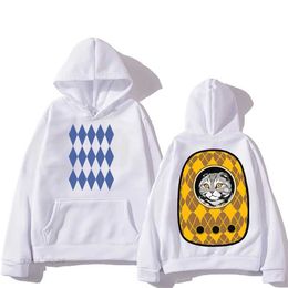 Men's Hoodies Sweatshirts Argylle Cat Movie Hoodies Long-slved Hooded Cartoon Sweatshirt Funko Pop Cute Soft Clothing Cotton Print Aesthetic Clothing Y240510