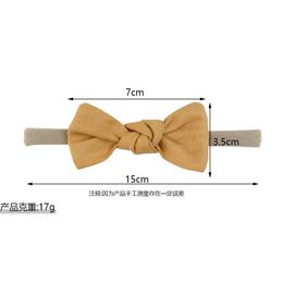 Hair Accessories 5Pcs/Set Ins Solid Cloth Tiny Bow Baby Headband for Newborn Boys Girls Fabric Newborn Kids Headwear Cute Elastic Nylon Hairbands