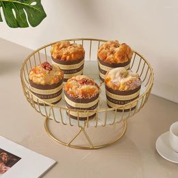 Plates Nordic Tabletop Golden Metal Iron Wire Fruit Trays Cake Display Stand Snack Dishes Dessert Holder For Sweet Table Decoration