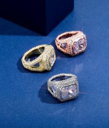 Unisex Fashion Fancy Men Women Rings Gold Plated Bling CZ Diamond Rings Nice Gift for Friend8228646