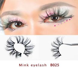 25mm Lashes 3D Soft 100 Mink Hair False Eyelashes Long Wispies Multilayers Fluffy Eye Lashes Extensions Handmade Makeup Reusable 3418566