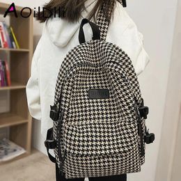 Backpack Women's Luxury Fashion Knit Designer Ladies School Bag Female Large-capacity College Pattern High Quality