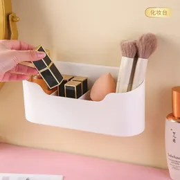 Storage Boxes MultiFunctional Cosmetics Facial Mask Shelf Wall Mounted Desktop Bathroom Makeup Organiser Punching-free Rectangular Box