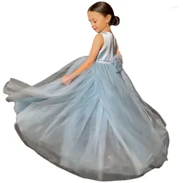 Girl Dresses Big Bow Princess Sweet Kids Tutu Girls Birthday Party Baby Christening Children Baptism Clothes Summer CC120