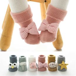 Calzini per bambini inverno calzini da bambino da 0-12 mesi da cartone animato calzini neonati per bambini e calzini per calzini non slip gamba calda caldo2405