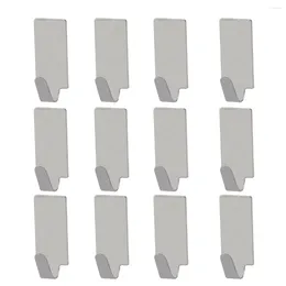 Hooks NUOLUX 12pcs Adhesive Stainless Steel Towel Racks Wall For Kitchen Bathroom