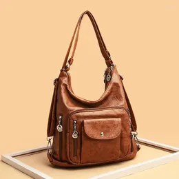 Bag Vintage Women Fashion Brand Women's Leather Messenger Designer Shoulder Handbag Large Ladies Purse
